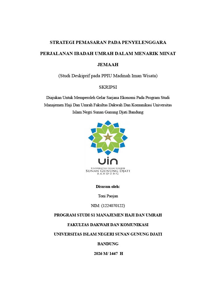 STRATEGI PEMASARAN PADA PENYELENGGARA PERJALANAN IBADAH UMRAH DALAM MENARIK MINAT JEMAAH